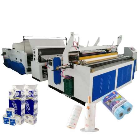 Toilet Tissue Paper Making Machine Production line Kitchen Towel Paper Rewinding Machine